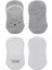 Nessiworld Bistyle 2'li Babet Cute Face Penye Çorap BS30103 Gri Beyaz 4