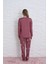 Kadın Milan Kumaş Bisiklet Yaka Pijama Takımı - K. Pembe 2