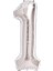 1 Rakam Folyo Balon Gümüş 40 Inç 1