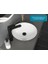 Bagno Lavabo - Seramik Tezgah Üstü Lavabo - Beyaz Yuvarlak 40 cm - Musluk Deliği Yok - Taşma Yok Yıkama Kasesi (Beyaz) 3