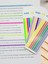 Post-It Sticky Notes Şeffaf Renkli Yapışkan Postit Not Kağıdı Etiketi Uzun Şeritler (Renk 5) 3