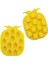 2 Adet Ananas Şekilli Buz Küpü Kalıbı Yapışmaz Silikon Ananas Buzluk Buz ve Çikolata Kalıbı Sarı Renk 1