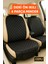 Honda Civic Euro Hatchback 2001- 2003 - 5 Kapı Uyumlu Suni Deri Oto Koltuk Minderi Silinebilir Leke Tutmaz Kapitone 2'li Siyah 1
