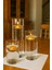 3 Lu Borosılikat Vazo Setı Yuzen Mum Hedıyeli -9 cm x 14 Cm+9 cm x 19 cm +9 cm x 24 Cm-Mumluk- 1