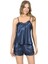 - Lacivert Saten Babydoll Şort Takımı 1