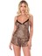 - Leopar Saten Babydoll Şort Takımı 1