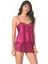 - Vişne Saten Babydoll Şort Takımı 1