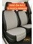 Hyundai Santafe cm 2006-2010 Uyumlu Suni Deri Oto Koltuk Minderi Silinebilir Leke Tutmaz Kapitone 2'li Gri 1