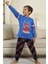 Spiderman Desenli Erkek Çocuk Pijama Takımı Mavi 2
