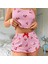 Mdb Mdbshop Pembe Kiraz Desenli Askılı Şortlu Pijama 1