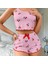 Mdb Mdbshop Pembe Kiraz Desenli Askılı Şortlu Pijama 3