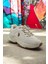 Maybe Bej Kadın Deri Sneaker – Bağcıklı, Dayanıklı Tabanlı ve Rahat Günlük Spor Ayakkabı 3