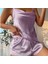 Mdb Mdbshop Lila Ince Askılı Saten Şortlu Takım 1