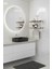 40x20 cm Banyo Rafı Duvara Monte Havluluk 2 Katlı Dekoratif Düzenleyici Organizer Beyaz Metal 3