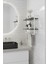 60x20 cm Banyo Rafı Duvara Monte Havluluk 2 Katlı Dekoratif Düzenleyici Organizer Beyaz Metal 3