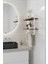 60x20 cm Banyo Rafı Duvara Monte Havluluk 2 Katlı Dekoratif Düzenleyici Organizer Beyaz Metal 2