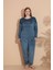 Kadın Kışlık Kadife Battal Pijama Takımı 1
