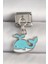 316L Çelik Gümüş Rk Mavi Balina Model Mination Charm 1