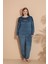 Kadın Kışlık Kadife Battal Pijama Takımı 8