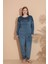 Kadın Kışlık Kadife Battal Pijama Takımı 10