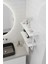 60x20 cm Banyo Rafı Duvara Monte Havluluk 2 Katlı Dekoratif Düzenleyici Organizer Beyaz Metal 2
