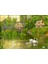 Göl Manzaralı Kulübeler ve Kuğu Çiftiyle Yavruları 120 Parça Puzzle Yapboz Mdf (Ahşap) 1