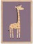Gentle Giraffe - Doğal Ahşap Çerçeveli Tablo - Yumuşak Çocuk Posteri 3