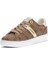Kadın Britz Monogram Desenli Metalik Detaylı Sneaker - Bej 1