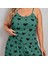 Mdb Mdbshop Büyük Beden Yeşil Kalp Desen Pamuklu Şortlu Pijama Takımı 2