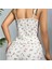 Mdb Mdbshop Pamuklu Beyaz Üstüne Çiçek Desen Fitilli Askılı Şortlu Pijama Takımı 3