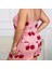 Mdb Mdbshop Büyük Beden Pembe Kiraz Desen Ince Askılı Pamuklu Şortlu Pijama Takımı 3