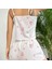 Mdb Mdbshop Pamuklu Beyaz Üstüne Çiçek Desen Fırfır Askılı Şortlu Pijama Takımı 3