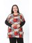 Kadın Likralı Yünlü Viskon Ön Desenli Büyük Beden Tunik 1