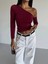 Omuz Detaylı Kollu Bluz Bordo F2336 3