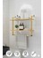 60X20 cm Banyo Rafı Duvara Monte Havluluk 2 Katlı Dekoratif Düzenleyici Organizer Gold Metal 1