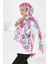 Flower Serisi Rose Lily Desenli Şal Fusya - 27594 1