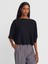 10789 Kayık Yaka Yarasa Kol Ince Triko Bluz-Siyah 1