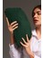 Yeşil Süet Deri Örgü Detaylı Portföy Clutch Çanta 1