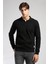 Sirius Erkek Polo Yaka Sweatshirt Siyah 2