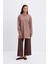 Oversize Yandan Yırtmaçlı Sweatshirt Tozlu Kahve 2