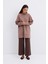 Oversize Yandan Yırtmaçlı Sweatshirt Tozlu Kahve 4