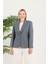 Kadın Pötikareli Düğmeli Klasik Ceket 3