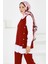 Düğme Detaylı Bordo Süveter Tesettür Pantolon Takım -27613 2