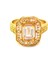Altın Kaplama 2 Sıra Zirkon Taşlı Baget Yüzük YZK-450 3
