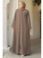 Kolları Işlemeli Vizon Tesettür Abaya 2634V 1