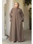 Kolları Işlemeli Vizon Tesettür Abaya 2634V 2