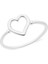 Gümüş Sade Kalp Yüzük 1