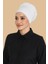 Dikişsiz Beyaz Tesettür Bone - 27618 1