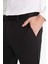T6317 Siyah Jogger Fit Cepli Esnek Kumaş Düz Paça Pantolon 5