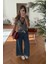 Mavi Beli Lastikli Denim Pantolon 1